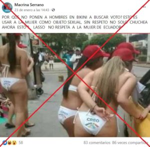 salado Dominante Extremadamente importante La foto de mujeres en bikini no es de la campaña de Guillermo Lasso