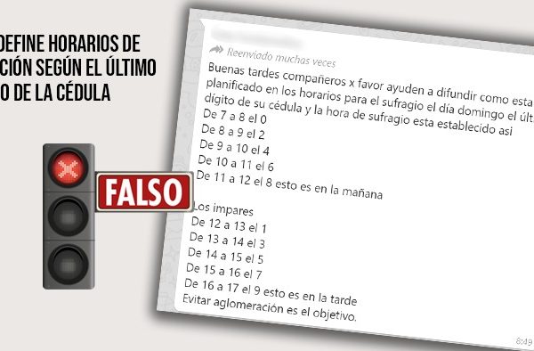 Falso horarios votación